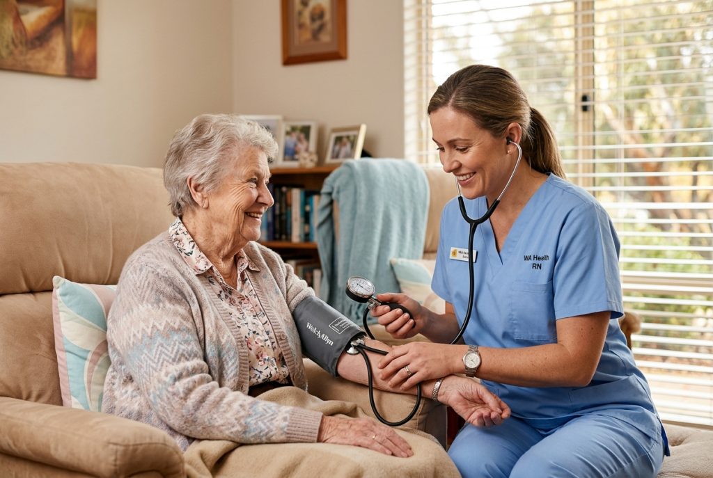 Mamba Services registered nurse providing in-home clinical support